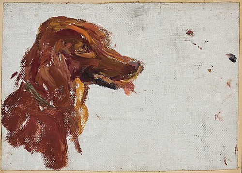Study of the head of the dog of Prince Golitsyn. Maryino., 1911, Ian Tsionglinski