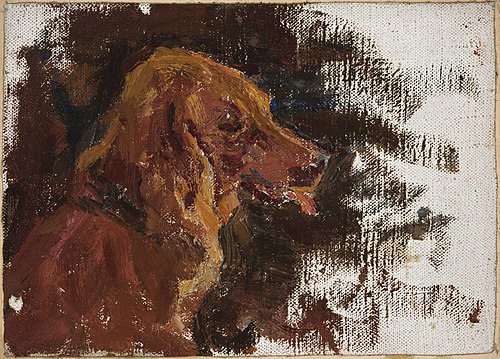 Maryino – study of dog’s head for the “Portrait of Prince Golitsyn”, 1911, Ian Tsionglinski