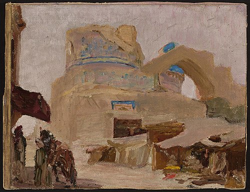 Samarkand – Bibi-Khanym, tomb of Tamerlane's wife. From the journey to Turkestan, 1912, Ian Tsionglinski