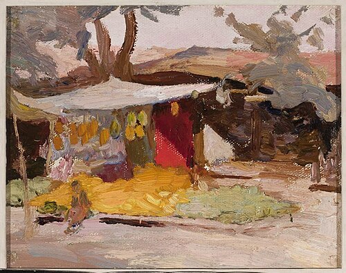 Fruit market. From the journey to Turkestan, 1912, Ian Tsionglinski