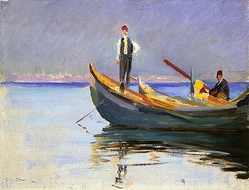Bateaux en mer. De voyage à Constantinople., 1893, Ian Tsionglinski