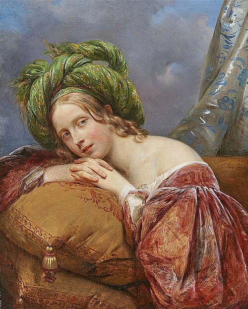 Une dame au turban vert, 1834, Aimée Brune-Pagès