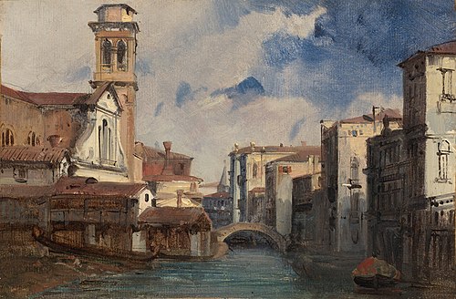 The Church of San Trovaso, Venice, 1830, Jules-Romain Joyant