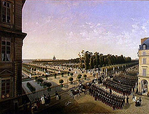 Vue du jardin des Tuileries, 1835, Jean-Louis Chéret