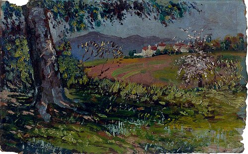 Landscape with Flowering Trees, 1911, Isaac Rosenberg