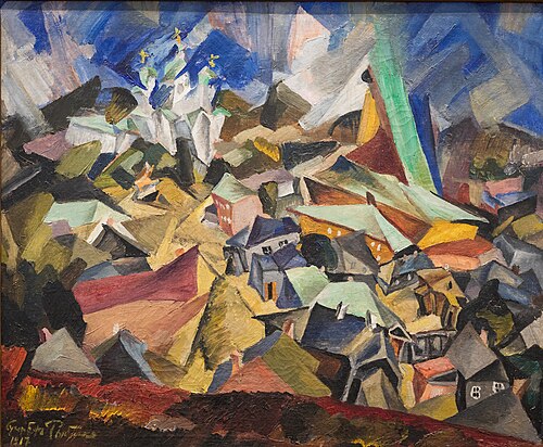 City–Shtetl, 1917, Isaachar Ryback