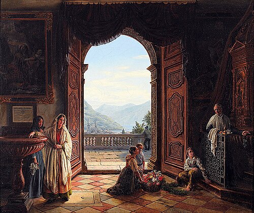 Atrium de la cathédrale de Lugano, 1840, Aurèle Robert