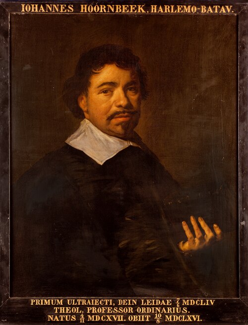 Portrait of Johannes Hoornbeek, teacher in Leiden, 1691, Frans Hals