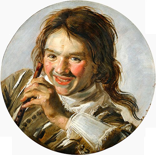Jeune garçon riant avec une flûte, 1627, Frans Hals