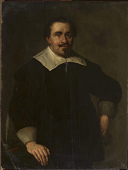 Portrait of a man aged 39 with an inkwell, 1636, Frans Hals