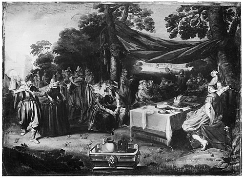 Banquet in a Park, 1600, Frans Hals