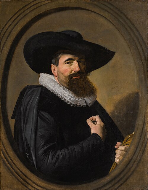 Portrait of a man with hat and ruff collar, 1635, Frans Hals