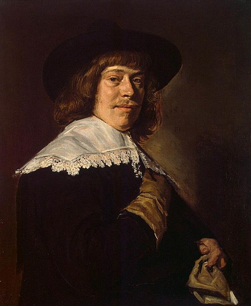 Portrait of a Young Man Holding a Glove, 1650, Frans Hals