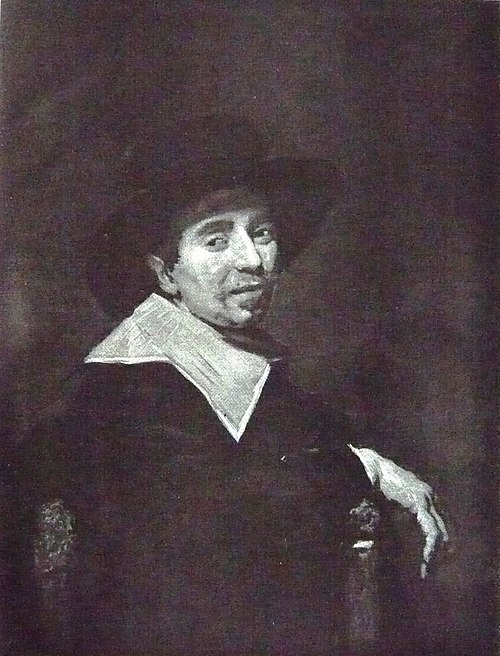 Man leaning over the back of a chair, 1650, Frans Hals