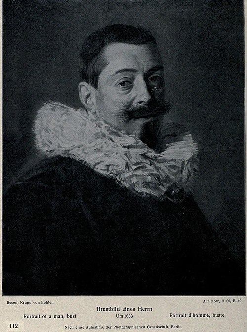 Portrait of a man with a beard and ruff collar, 1633, Frans Hals