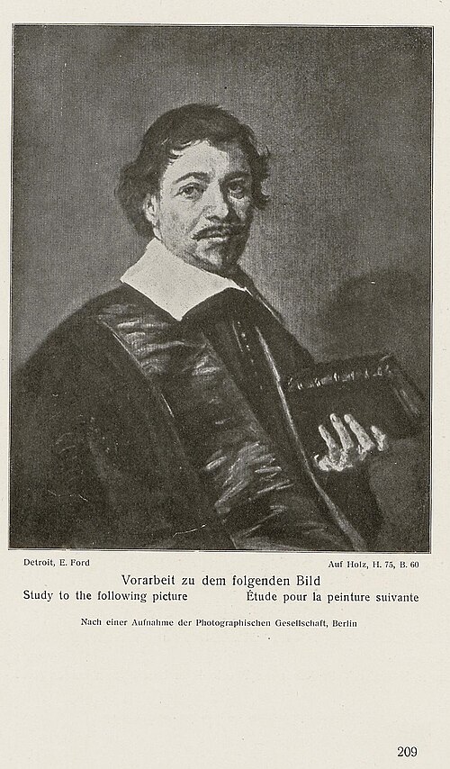 Portrait of Johannes Hoornbeeck (Detroit version), 1645, Frans Hals