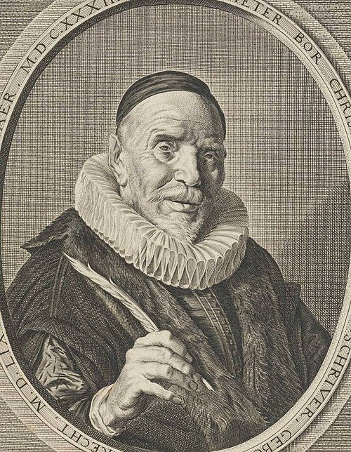 Portrait of Pieter Bor with Quill and Book, 1634, Frans Hals