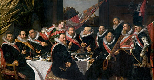 Banquet des officiers du corps des archers de Saint-George, Haarlem 1616, 1616, Frans Hals