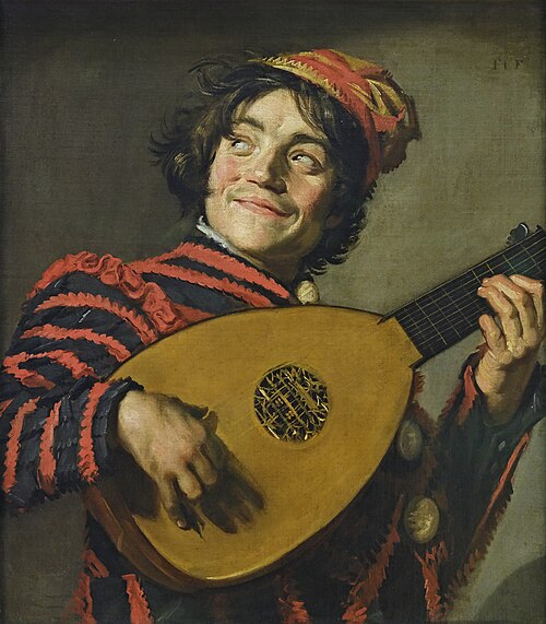 Jester with lute, 1623, Frans Hals
