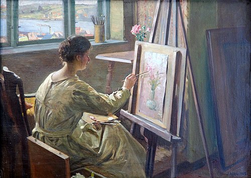 Elsa Nöbbe painting, 1910, Jacob Nöbbe