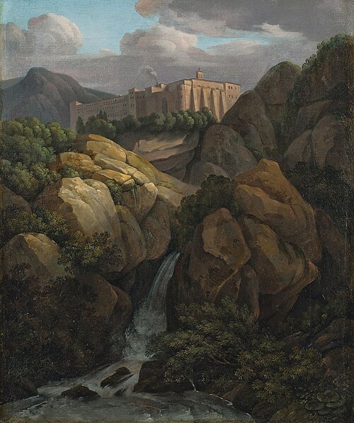 Kloster Santa Scolastica bei Subiaco, 1790, Jacob Wilhelm Mechau
