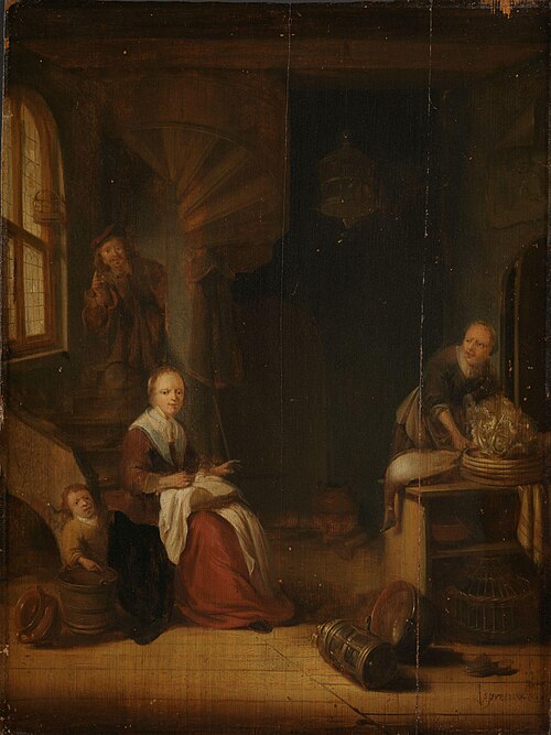 Kitchen Interior, 1650, Jacob Spreeuwen