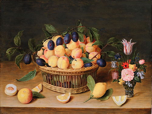 Still Life with Fruit and Flowers, 1601, Jacob van Hulsdonck