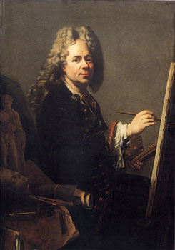Selbstbildnis vor der Staffelei., 1704, Jacob van Schuppen
