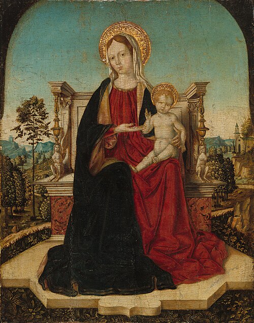 Virgin and Child Enthroned in a Landscape, 1505, Jacobello d'Antonio