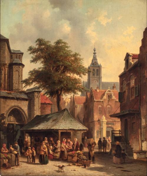 Street in Holland, 1862, Jacques Carabain