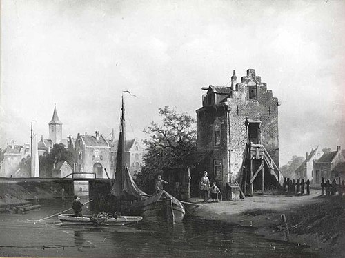 View of a city, 1854, Jacques Carabain