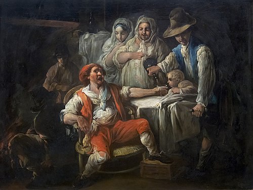 Scène de beuverie, 1778, Jacques Gamelin