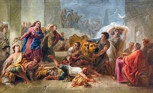 Le Christ chassant les marchands du temple, 1784, Jacques Gamelin