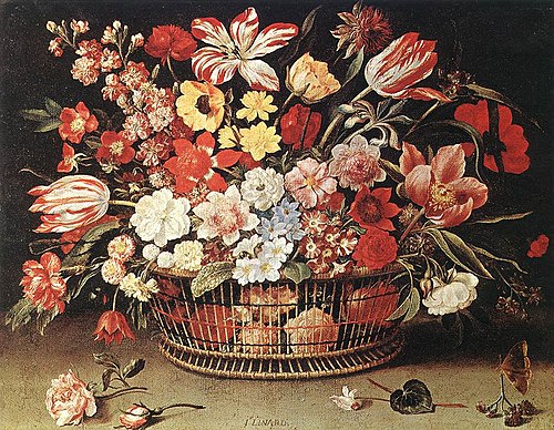 Basket of Flowers, 1627, Jacques Linard