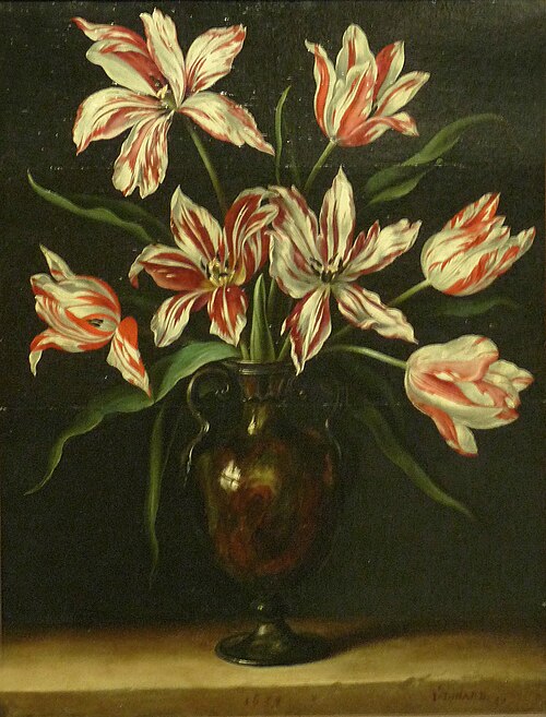 Tulips in a Vase, 1639, Jacques Linard