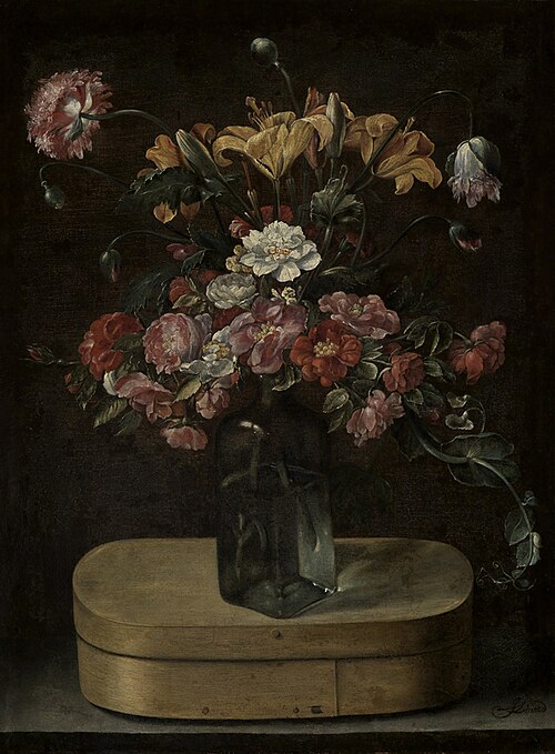 Bouquet on Wooden Box, 1640, Jacques Linard