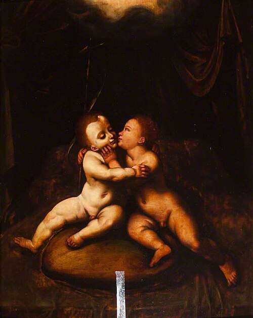 The Infants Christ and Saint John Embracing (after Leonardo da Vinci), , Jacob Christoph Le Blon