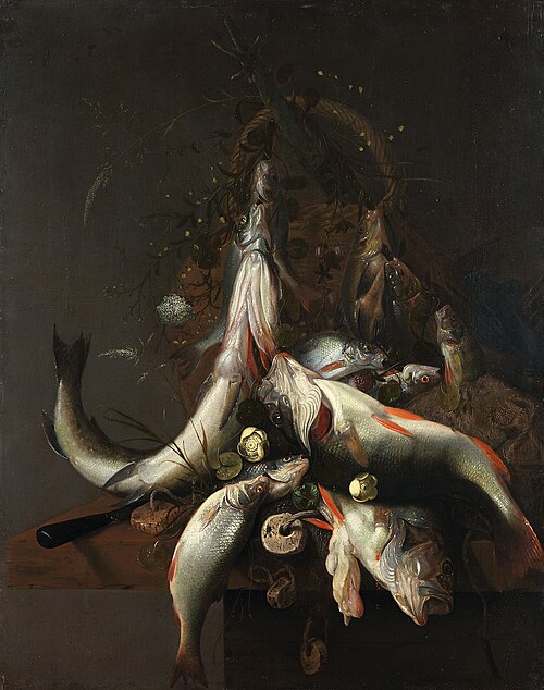 Stilleben mit toten Fischen, 1668, Jacob Gillig
