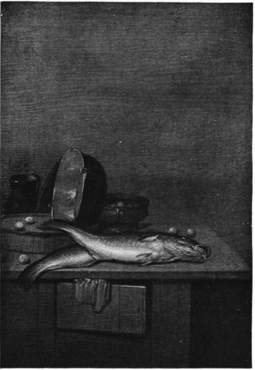 Still life with two fish, 1660, Jacob Gillig