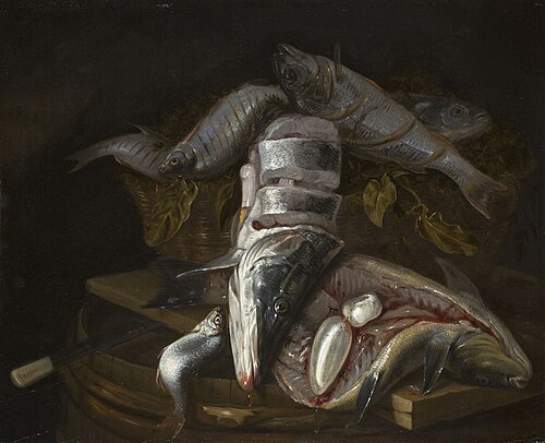 Stilleven met vissen, , Jacob Gillig