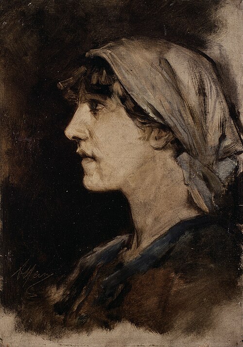 Jeune femme de profil (étude), 1889, Armand Heins