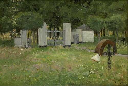 Le vieux cimetière de Wondelgem (Gand), 1881, Armand Heins