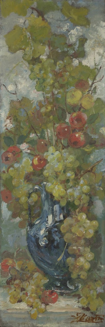 Stilleven met vaas met druiven en sierappels, 1899, Willem Martens