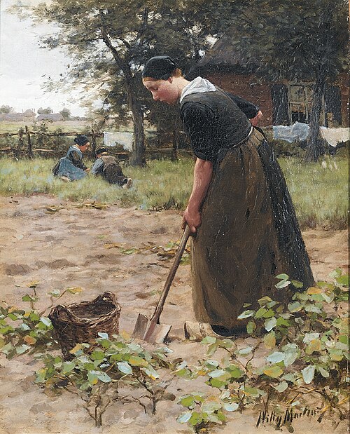 At work in the garden, 1927, Willy Martens