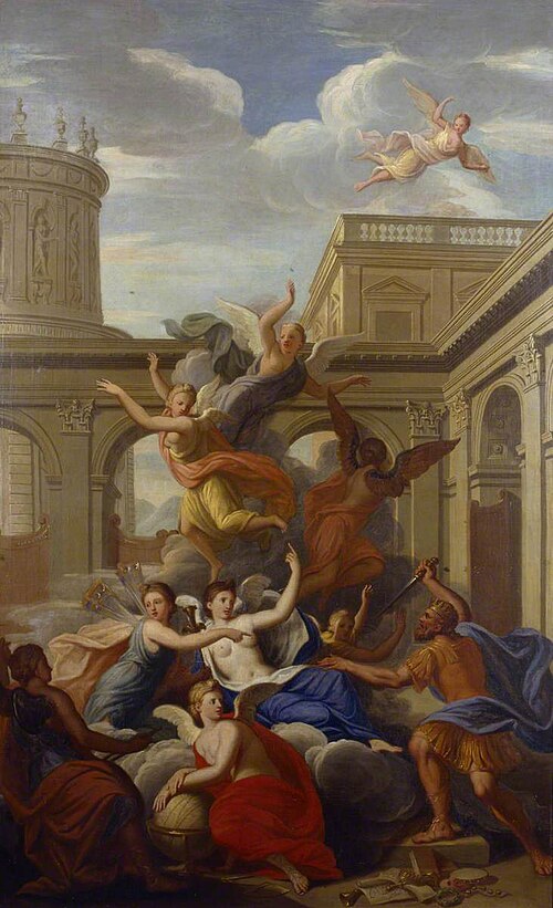 The Muses Escaping Violation from Pyreneus, 1707, James Thornhill