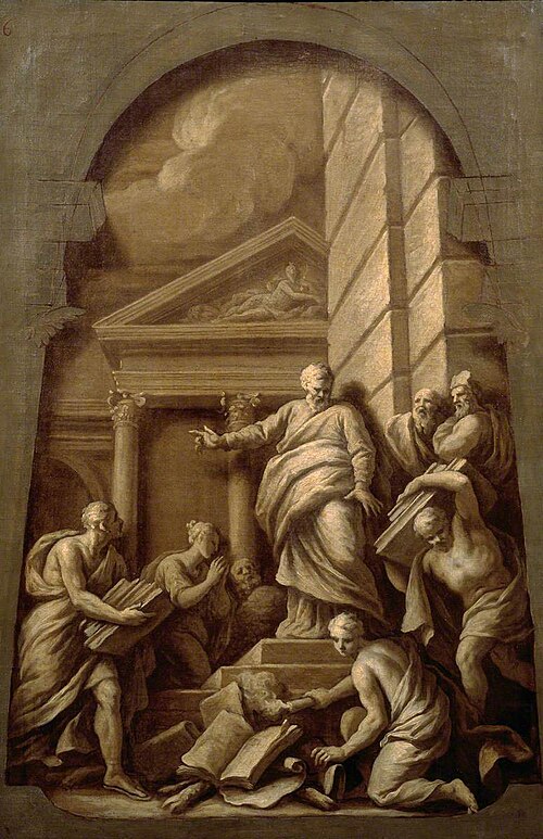 Burning of the Books at Ephesus, 1710, James Thornhill