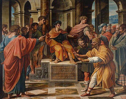 The Blinding of Elymas (copy after Raphael), 1730, James Thornhill