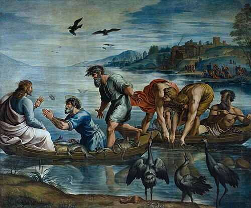 The Miraculous Draught of Fishes (copy after Raphael), 1730, James Thornhill