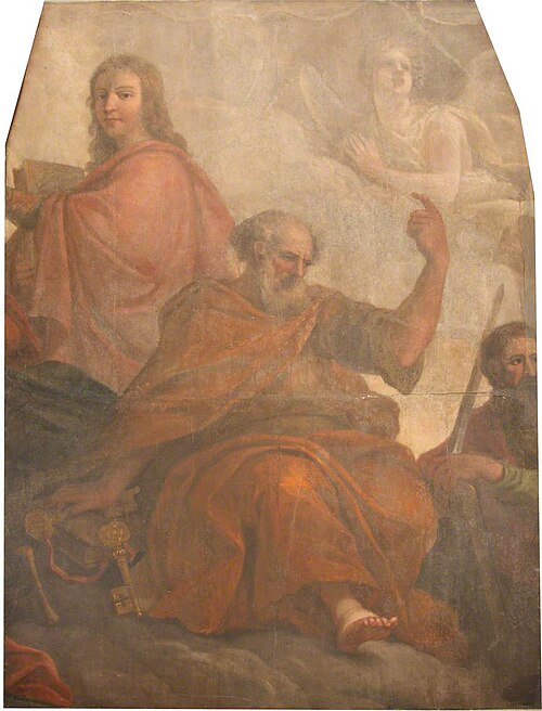Old Chapel Reredos, Section 7 – Saint John the Evangelist, Saint Peter and Saint Paul, , James Thornhill