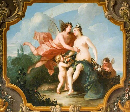 Spring (Zephyr and Flora) (detail), , James Thornhill